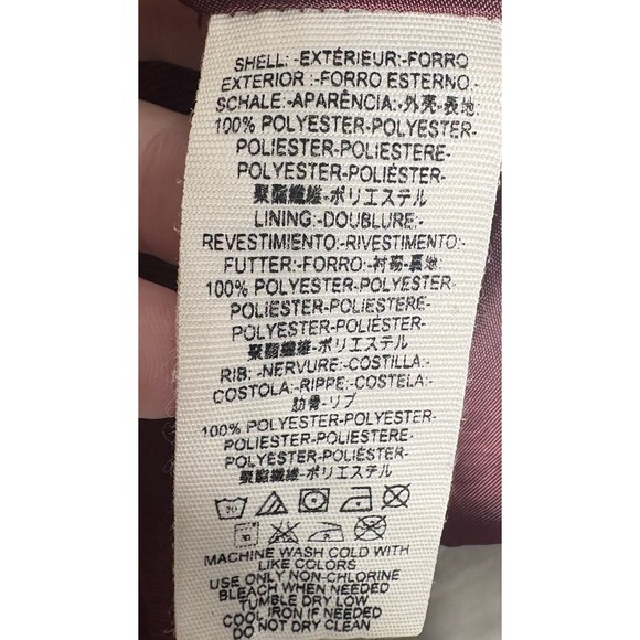 Free People Midnight Bomber Jacket Burgundy Size Small Pockets Cropped - Picture 5 of 5